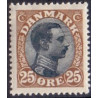 1918-20. Chr. X. 25 Øre, AFA nr. 101x Variant