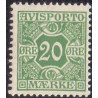 Avisporto. 1907. 20 Øre, grøn, AFA. nr. 5,  ubrugt, postfrisk, stemplet