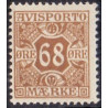 Avisporto. 1907. 68 Øre, brun, AFA. nr. 7, ubrugt, postfrisk, stemplet
