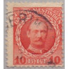 DWI. 1907-08. Kong Fred. VIII 10 bit. AFA nr. 37, buler i syd rammen st.