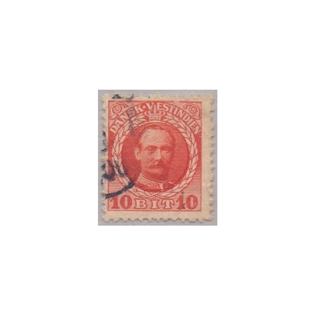 DWI. 1907-08. Kong Fred. VIII 10 bit. AFA nr. 37, tynd ramme Ø. st.
