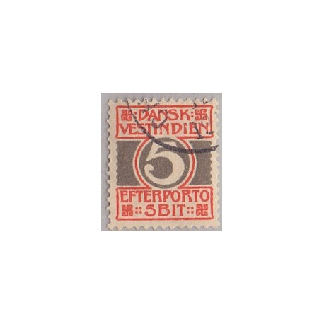DWI. Portomærker 1905. 5 Bit AFA nr.5: hak i I st.