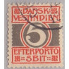 DWI. Portomærker 1905. 5 Bit AFA nr.5: hak i I st.