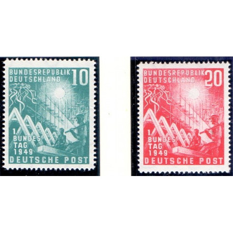 Vesttyskland. 1949. 1 Forbundskongres AFA 1074-75 ** st.