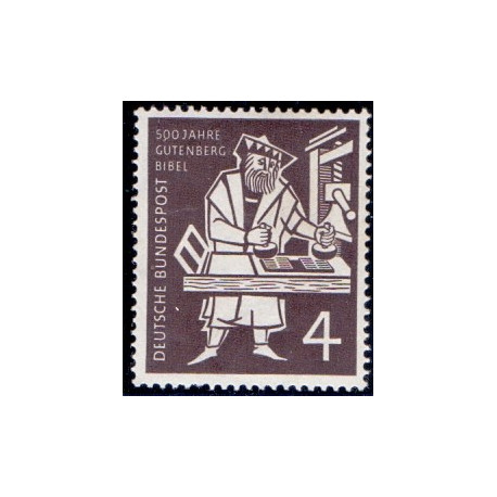 Vesttyskland. 1954. Gutenberg bibel. AFA 1161 **    , st.