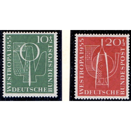 Vesttyskland. 1955. Westropa frimærkeudst.. AFA nr. 1180-81 **    , st.