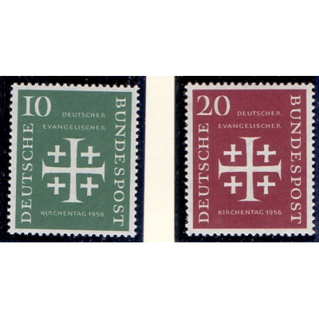 Vesttyskland. 1956. Evangelist kirkedag. AFA nr. 1198-99 **     , st.