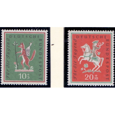 Vesttyskland. 1958. Ungdommens studierejser. AFA nr. 1248-49  **     , st.