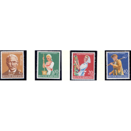 Vesttyskland. 1958. Velgørenhedsmærker. AFA nr. 1259-62 **     , st.