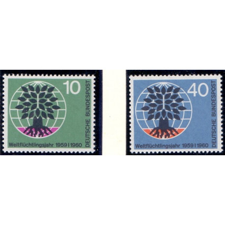 Vesttyskland. 1960. Verdensflygtningeåret. AFA nr. 1290-91 **    , st.