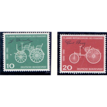 Vesttyskland. 1961. Daimler og Benz. AFA nr 1327-28 **    , st.