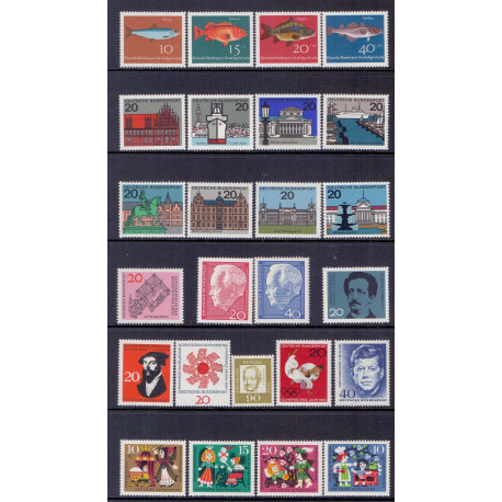 Vesttyskland. 1964. Komplet årgang ** AFA nr. 1376-1414    , st.