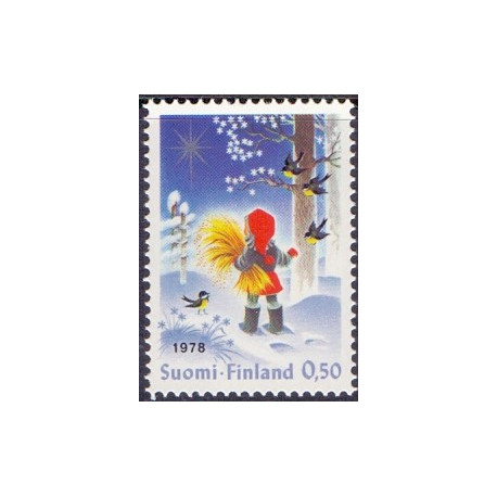 Finland. 1978. Julefrimærke AFA nr. 840 ** , postfrisk stemplet FDC