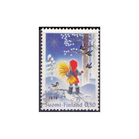 Finland. 1978. Julefrimærke AFA nr. 840 ** , postfrisk stemplet FDC
