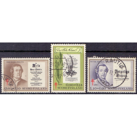 Finland. 1979. Videnskabsmænd, AFA nr. 852-54 **, postfrisk stemplet FDC