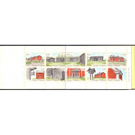 Finland. 1979. Almuebygninger hæfteblok/sammentryk. AFA nr. 857-66 **, postfrisk stemplet FDC