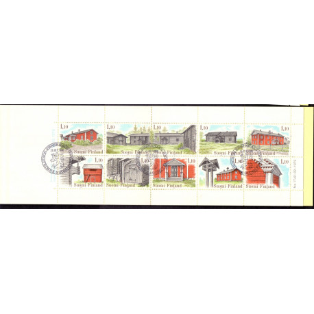 Finland. 1979. Almuebygninger hæfteblok/sammentryk. AFA nr. 857-66 **, postfrisk stemplet FDC