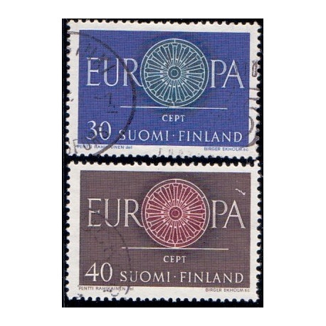 Finland. 1960. Europamærker. AFA nr. 533-34 **    , postfrisk stemplet FDC