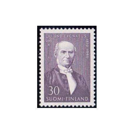 Finland. 1960. Uno Cygnæus. AFA nr. 535 **    , postfrisk stemplet FDC