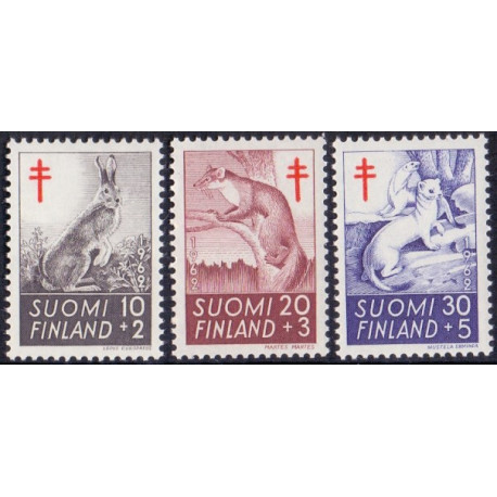 Finland. 1962. Dyr. AFA nr. 559-61 **   , postfrisk stemplet FDC