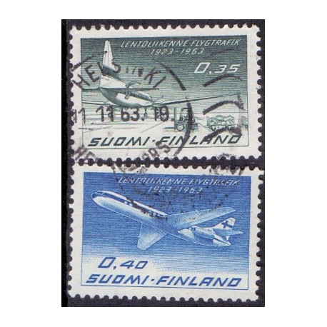 Finland. 1963. Finnaris jubilæum AFA nr. 592-93 **       , postfrisk stemplet FDC