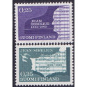Finland. 1965. Jean Sibelius. AFA nr. 611-12 **      , postfrisk stemplet FDC