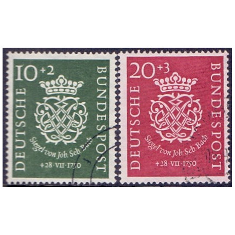 Vesttyskland. 1950. Johannes Sebastian Bach. AFA 1084-85 **, st.