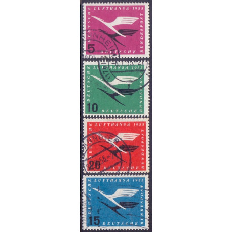 Vesttyskland. 1955. Lufthansa. AFA nr. 1168-71 **    , st.