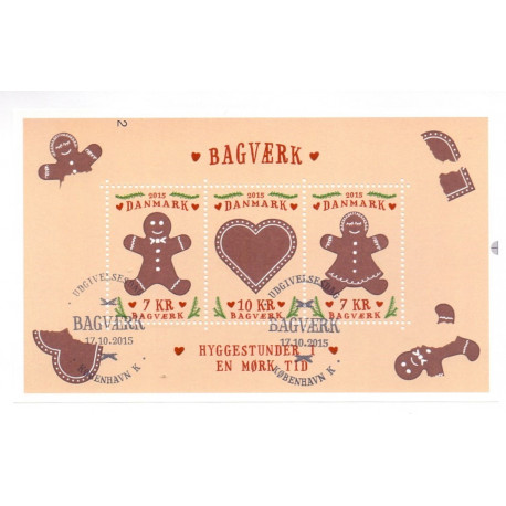 2015. Bagværk, miniark på FDC med variant AFA nr. 1838x