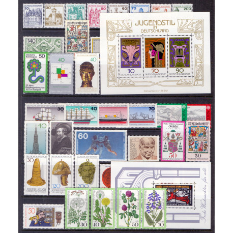 Vesttyskland. 1977. Komplet årgang ** AFA nr. 1870-1912  , st.