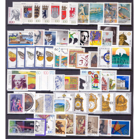 Vesttyskland. 1992. Komplet årgang **. AFA nr. 2523-2585  , st.