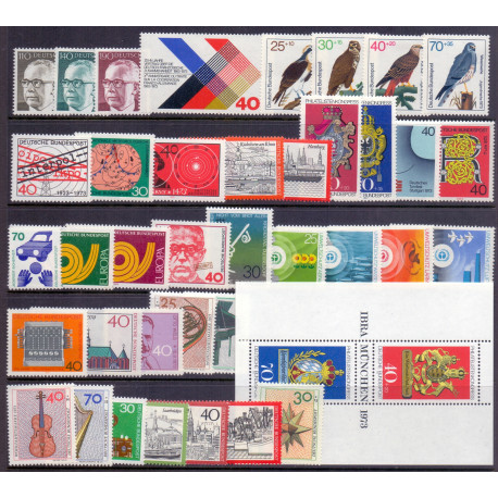 Vesttyskland. 1973. Komplet årgang ** AFA nr. 1708-1747   , st.