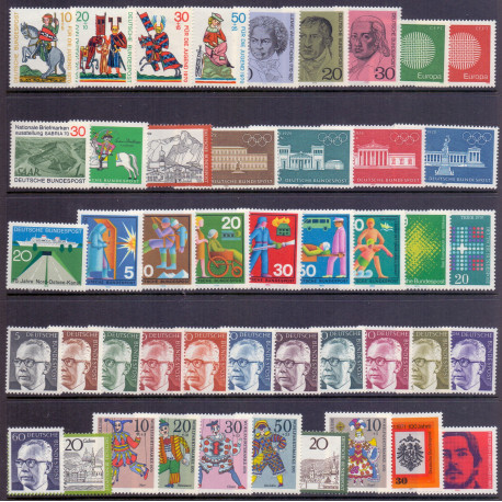 Vesttyskland. 1970. Komplet årgang ** AFA nr. 1577-1623   , st.