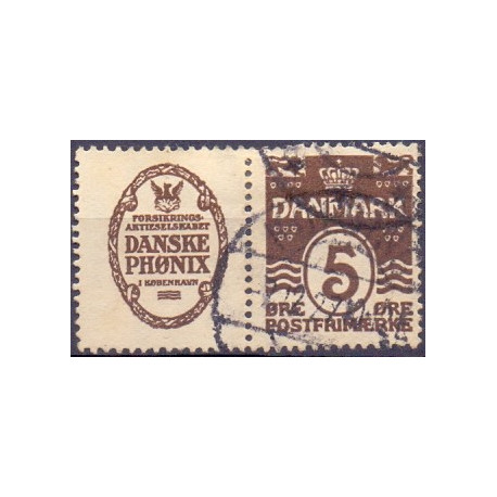 Danske Phønix AFA nr. 2 **  stemplet postfrisk brev