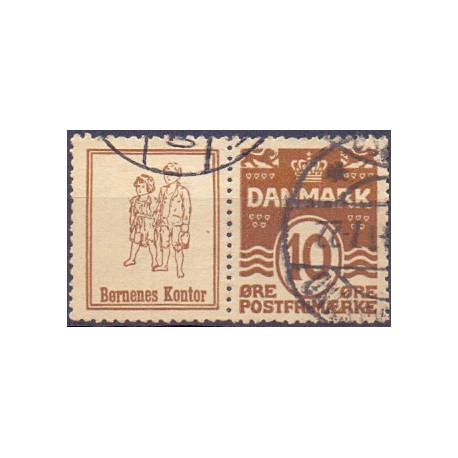 Børnenes Kontor. AFA nr. 54 **      stemplet postfrisk brev