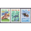 Finland. 1966. Røde Kors. AFA nr. 617-19 **      , postfrisk stemplet FDC
