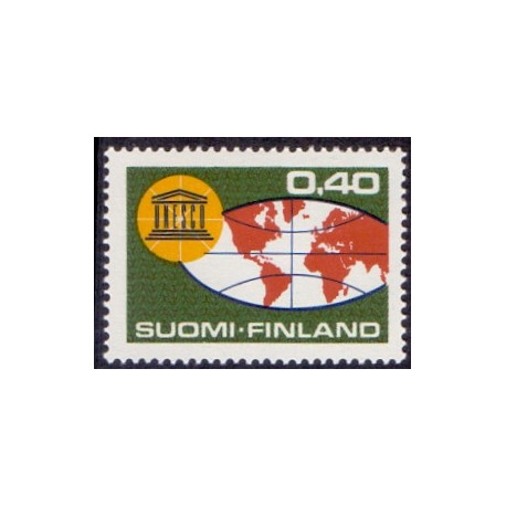 Finland. 1966. UNESCO og Rigspoliti. AFA nr. 622-23 **     , postfrisk stemplet FDC