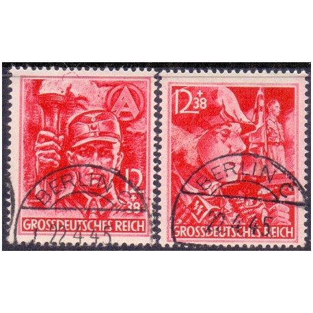 Rige. 1945. SA og SS. AFA nr. 904-05  **    st. used