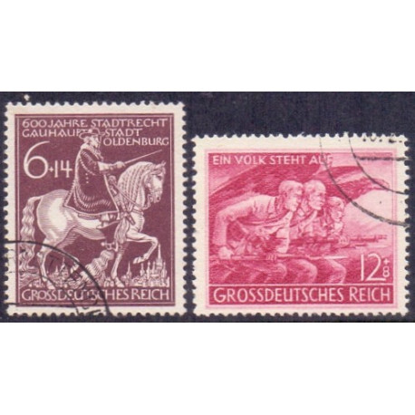Rige. 1945. Oldenburg & Folkestormen. AFA nr. 902-03  **    st. used