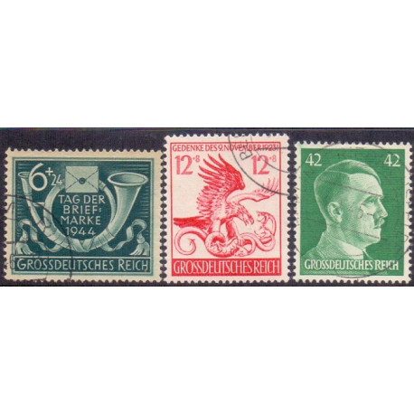 Rige. 1944. Frimærkets Dag, Suppleringsværdi, & 9 november. AFA nr. 899-901  **   st. used