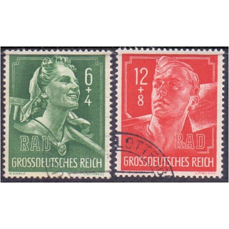 Rige. 1944. Arbejdstjeneste. AFA nr. 891-93 **   st. used