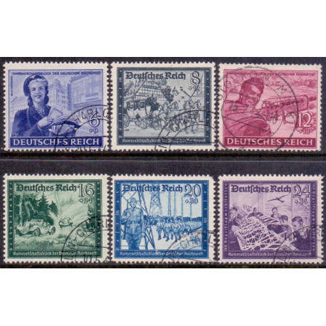 Rige. 1944. Postens velgørenhedsmærker. AFA nr. 883-88 **   st. used