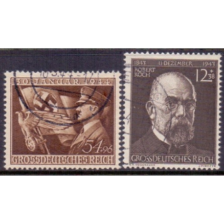 Rige. 1944. Robert Koch & 30 Januar mindemærke. AFA nr. 859-60 **   st. used