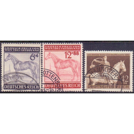 Rige. 1943. Brune bånd & Wien Derby. AFA nr. 849-50 **   st. used