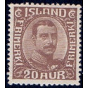 Island. 1921-22. Chr. X. 20 Aur. AFA nr. 101  **  postfrisk st. stemplet FDC