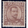 Island. 1921-22. Chr. X. 20 Aur. AFA nr. 101  **  postfrisk st. stemplet FDC