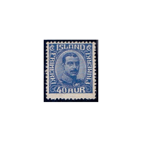 Island. 1921-22. Chr. X. 40 Aur. AFA nr. 103  ** postfrisk st. stemplet FDC
