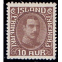 Island. 1931-33. Chr. X Ny gravering. 10 Aur. AFA nr. 161  **  postfrisk st. stemplet FDC