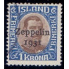 Island. 1931. Zeppelin 1931. 1 kr. AFA nr. 148  **   postfrisk st. stemplet FDC