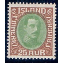 Island. 1931-33. Chr. X Ny gravering. 25 Aur. AFA nr. 162  **   postfrisk st. stemplet FDC